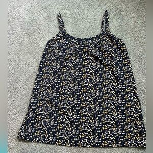 Blue Flower Tank with adjustable straps